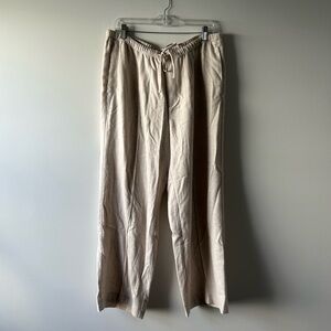Banana Republic beige wool blend wide leg pants